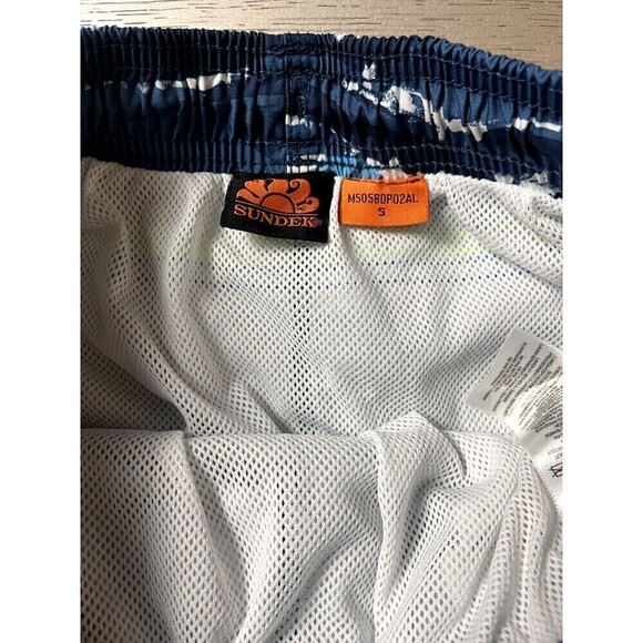SUNDEK Iceberg Board Swim Trunks Blue w/Embroidered Penguin Men's Size Small New - Picture 5 of 9